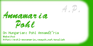annamaria pohl business card